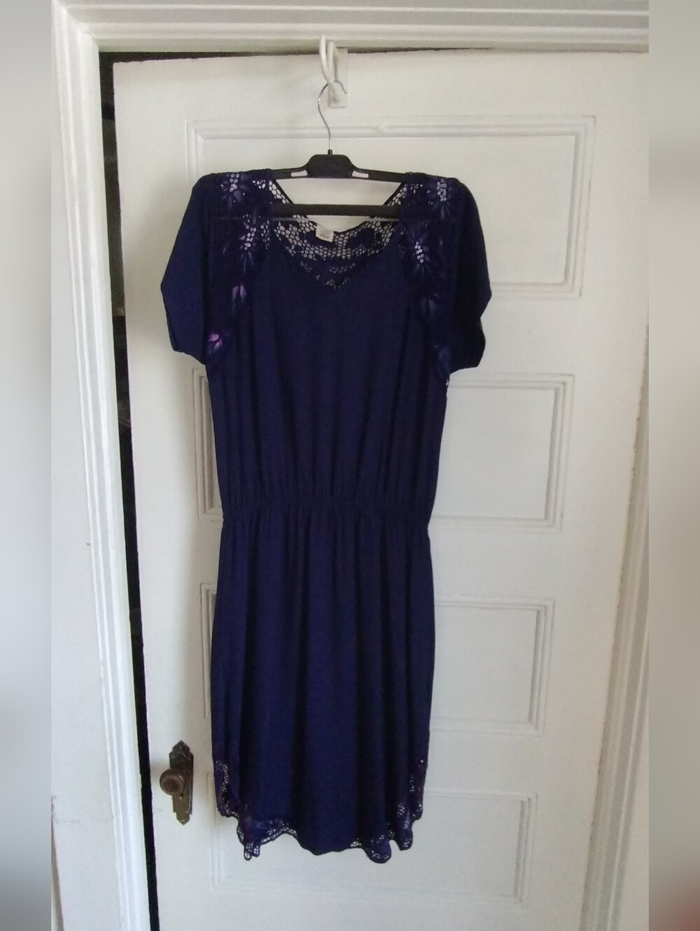 Navy Blue Lace Dress SZ MEDIUM